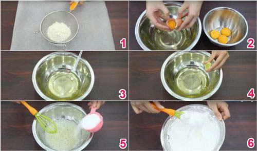 Cách làm bánh bông lan bằng nồi cơm điện ngon mà đơn giản